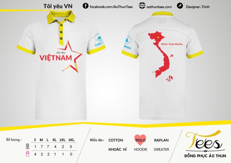 Mẫu áo thun đồng phục Tôi Yêu Việt Nam - Công ty Hải Minh - yeuvn haiminh2