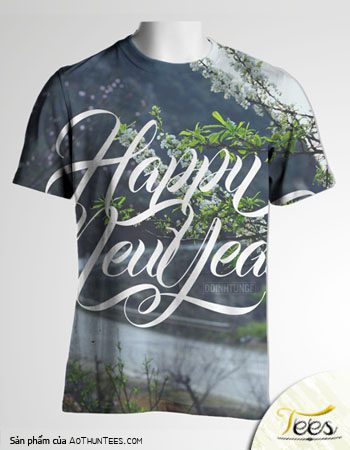 Mẫu áo thun "Happy New Year" - happynewyear10002