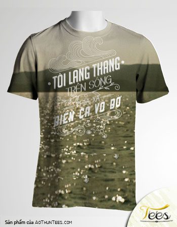 Mẫu áo thun "Tôi lang thang trên sóng" - toithanglangtrensong2