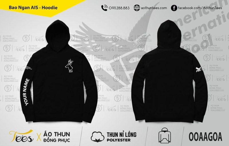 Áo hoodie đồng phục trường Quốc Tế Mỹ AIS - Bao Ngan AIS Hoodie