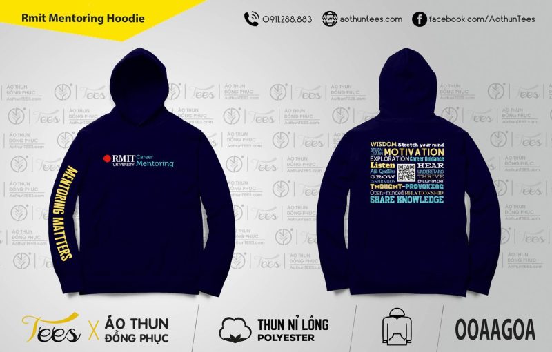 Áo hoodie đồng phục trường Đại học Quốc tế RMIT Việt Nam - Career Mentoring - Rmit Mentoring Hoodie final