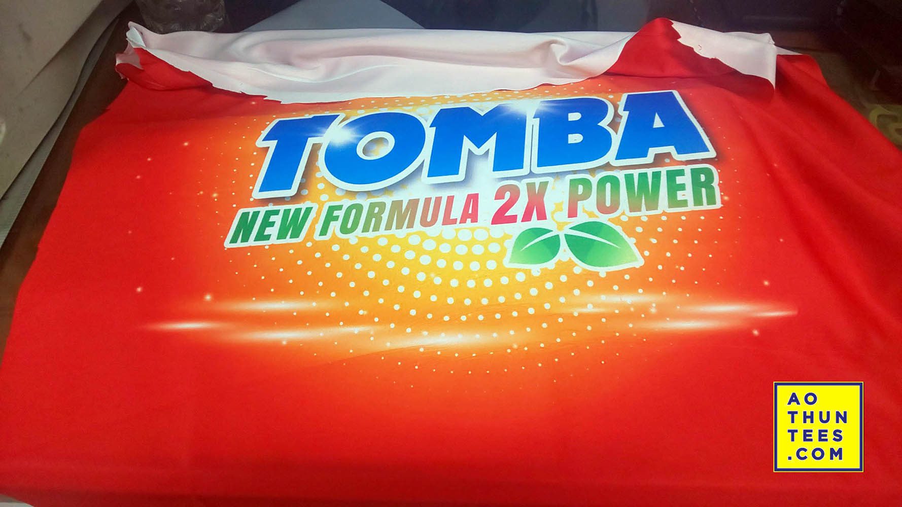 Áo thun đồng phục thương hiệu bột giặt TOMBA - ao thun tomba 3