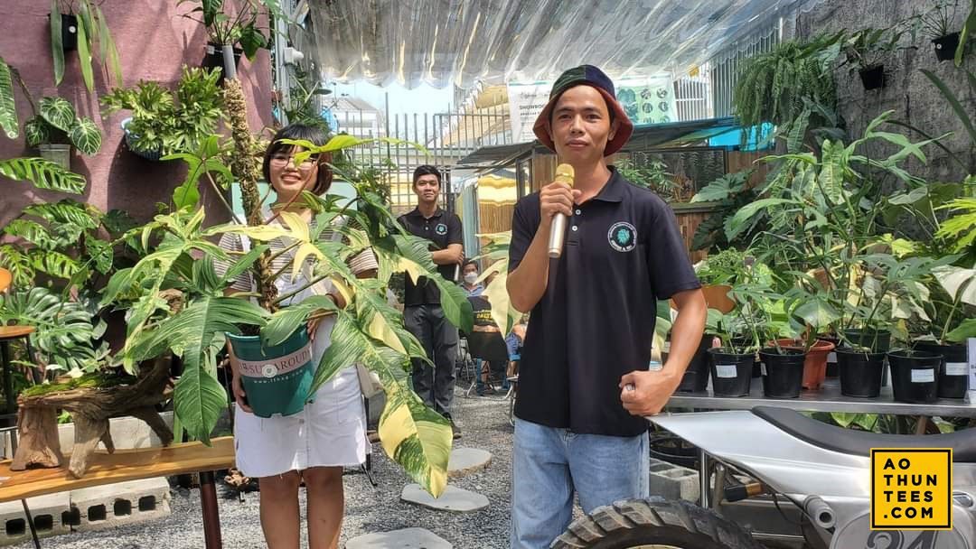 Những chiếc áo thun đồng phục của Showroom Kiểng lá và cây trong nhà - ao thun dong phuc cafe la kieng a9
